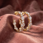 18K Round Bespoke Diamond Earrings — AI cloth, in-house