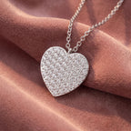 18K Heart Round Diamond Pendant — AI cloth, in-house