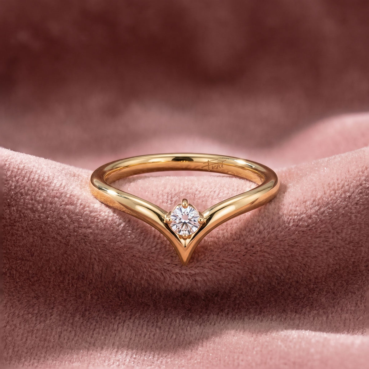 18K Solitaire Diamond Ring — AI cloth, in-house