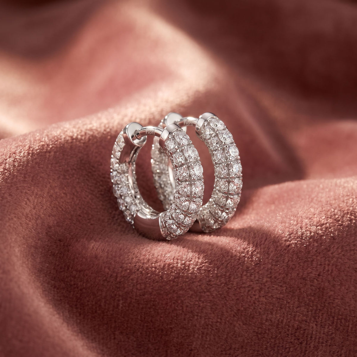 18K Bespoke Diamond Earrings — AI cloth, in-house
