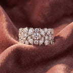 18K Eternity Round Diamond Ring — AI cloth, in-house
