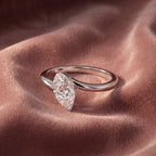 14K Solitaire Marquise Diamond Ring — AI cloth, in-house