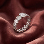 18K Bespoke Baguette Diamond Ring — AI cloth, in-house