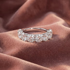 18K Half Eternity Round Diamond Ring — AI cloth, in-house