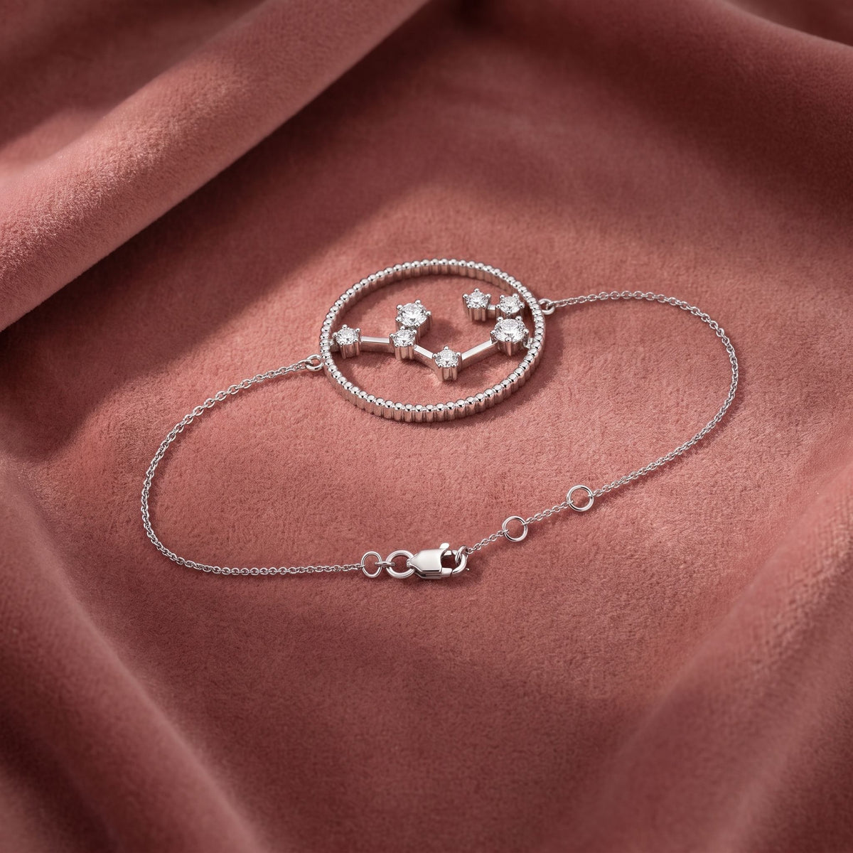 18K Sagittarius Constellation Diamond Bracelet — AI cloth, in-house