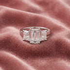 18K Trilogy Diamond Engagement Ring — AI cloth, in-house