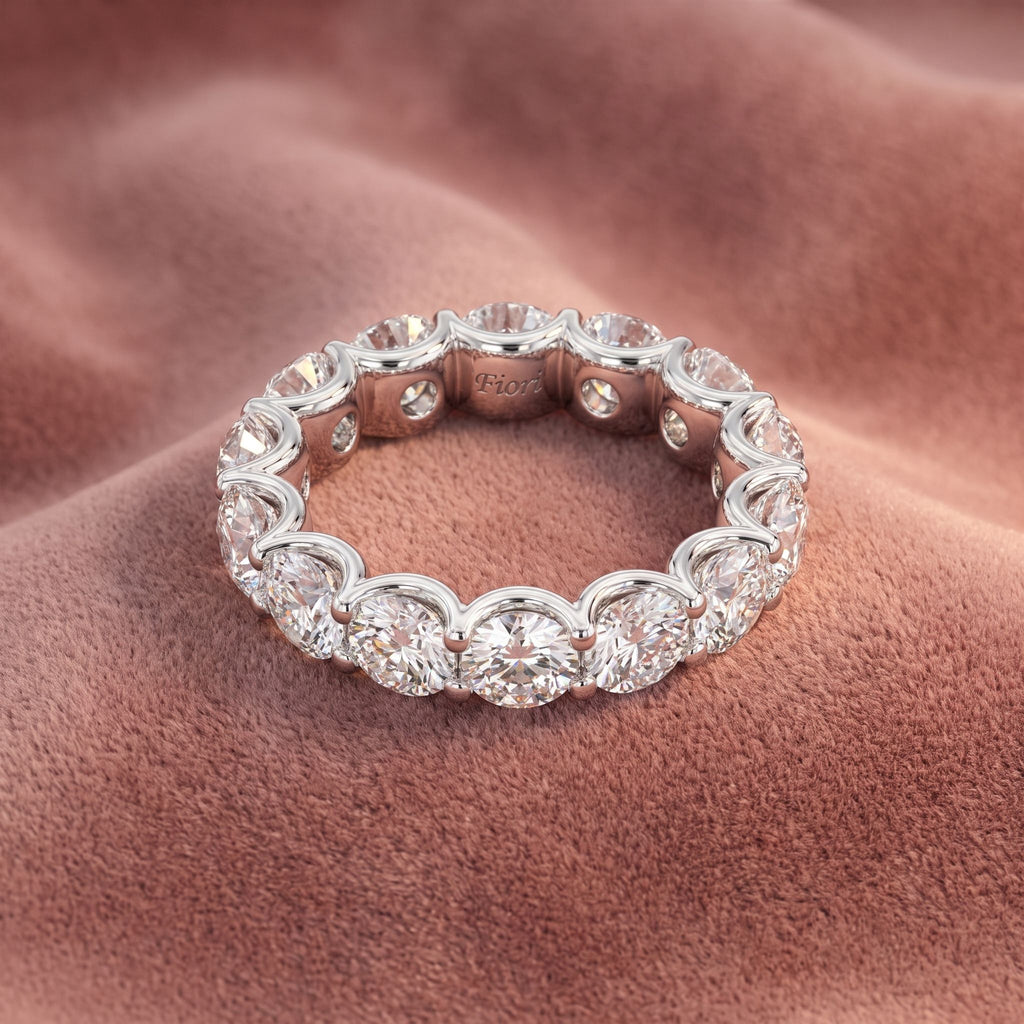 14K Eternity Round Diamond Ring — AI cloth, in-house