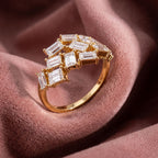 18K Bespoke Baguette Diamond Ring — AI cloth, in-house