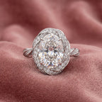 18K Solitaire Oval Diamond Ring — AI cloth, in-house