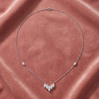 18K Minimalist Charm Diamond Necklace — AI cloth, in-house