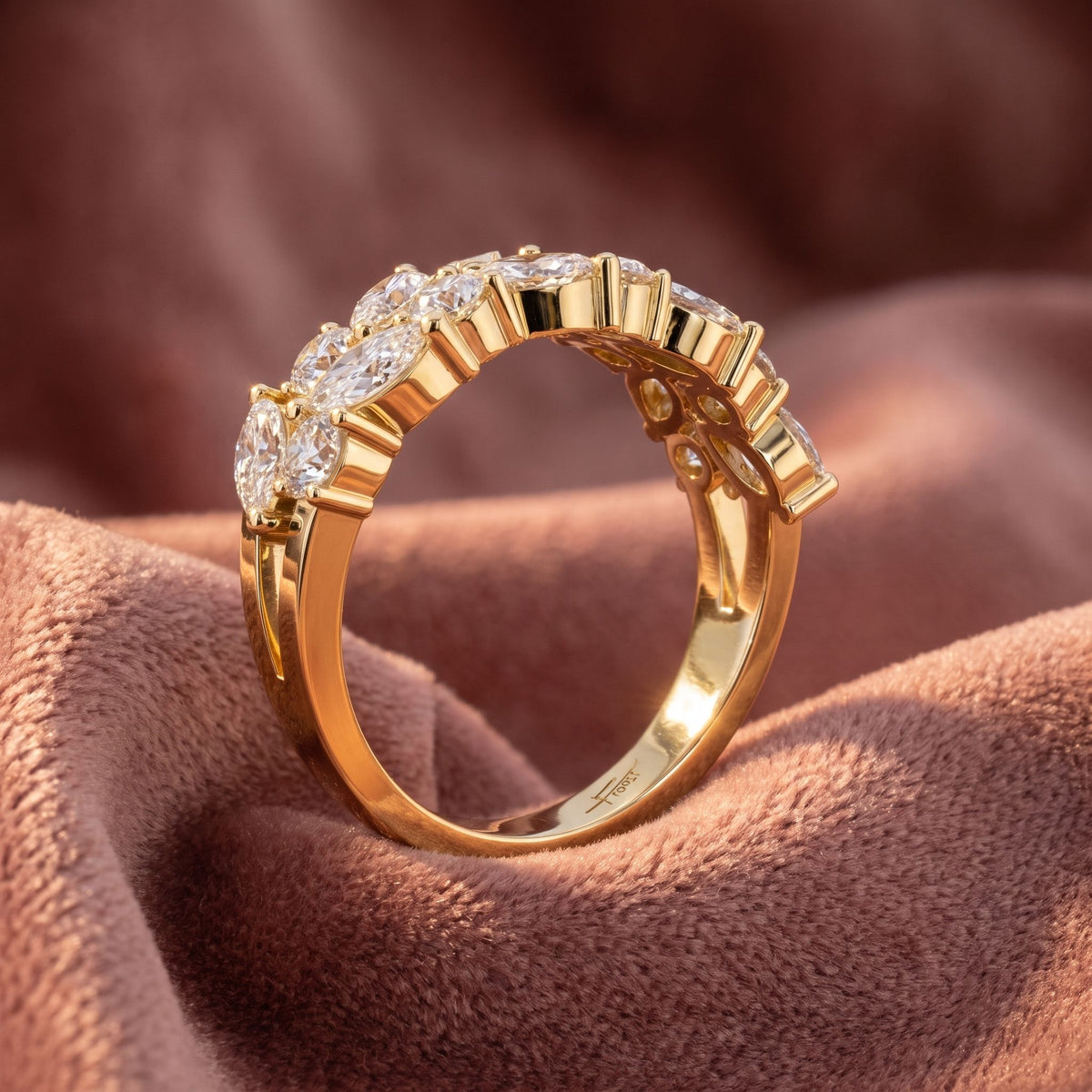 18K Eternity Marquise Diamond Ring — AI cloth, in-house