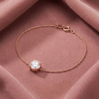18K Gold Round Diamond Bracelet — AI cloth, in-house