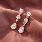 18K Drop Diamond Earrings — AI cloth, in-house