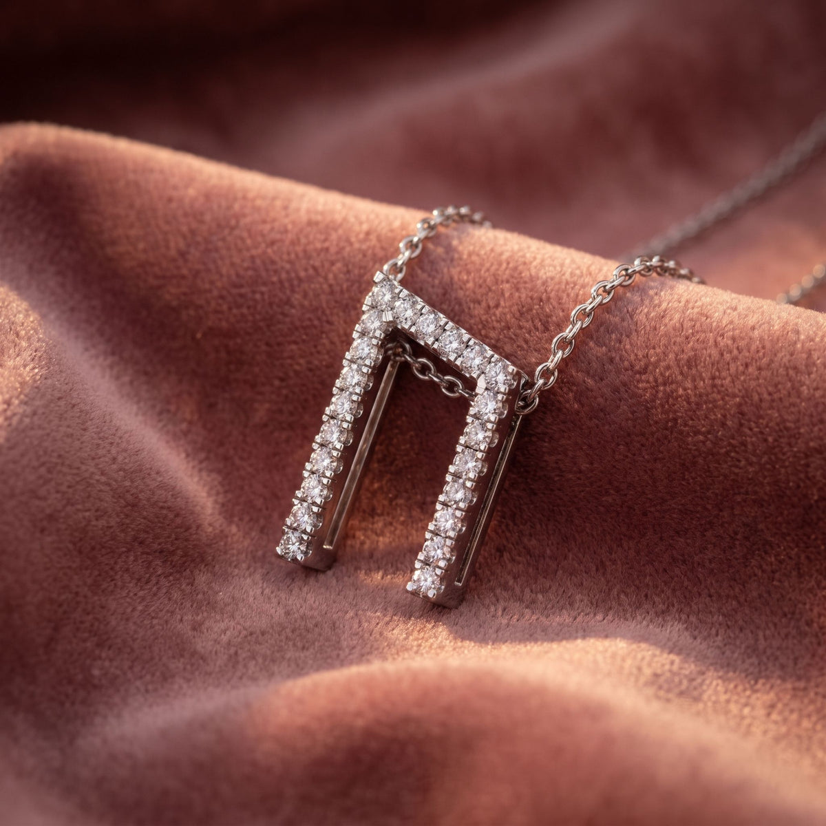 18K Uruz Viking Round Diamond Pendant — AI cloth, in-house