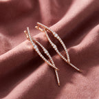 18K Round Diamond Drop Earrings — AI cloth, in-house