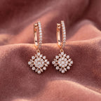 18K Drop Diamond Earrings — AI cloth, in-house