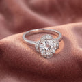 18K Halo Diamond Ring — AI cloth, in-house