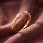 18K Bespoke Pear Diamond Ring — AI cloth, in-house