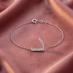 18K Arabic Alphabet Diamond Bracelet — AI cloth, in-house