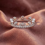 18K Round Eternity Diamond Ring — AI cloth, in-house
