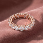 18K Full Eternity Round Diamond Ring — AI cloth, in-house