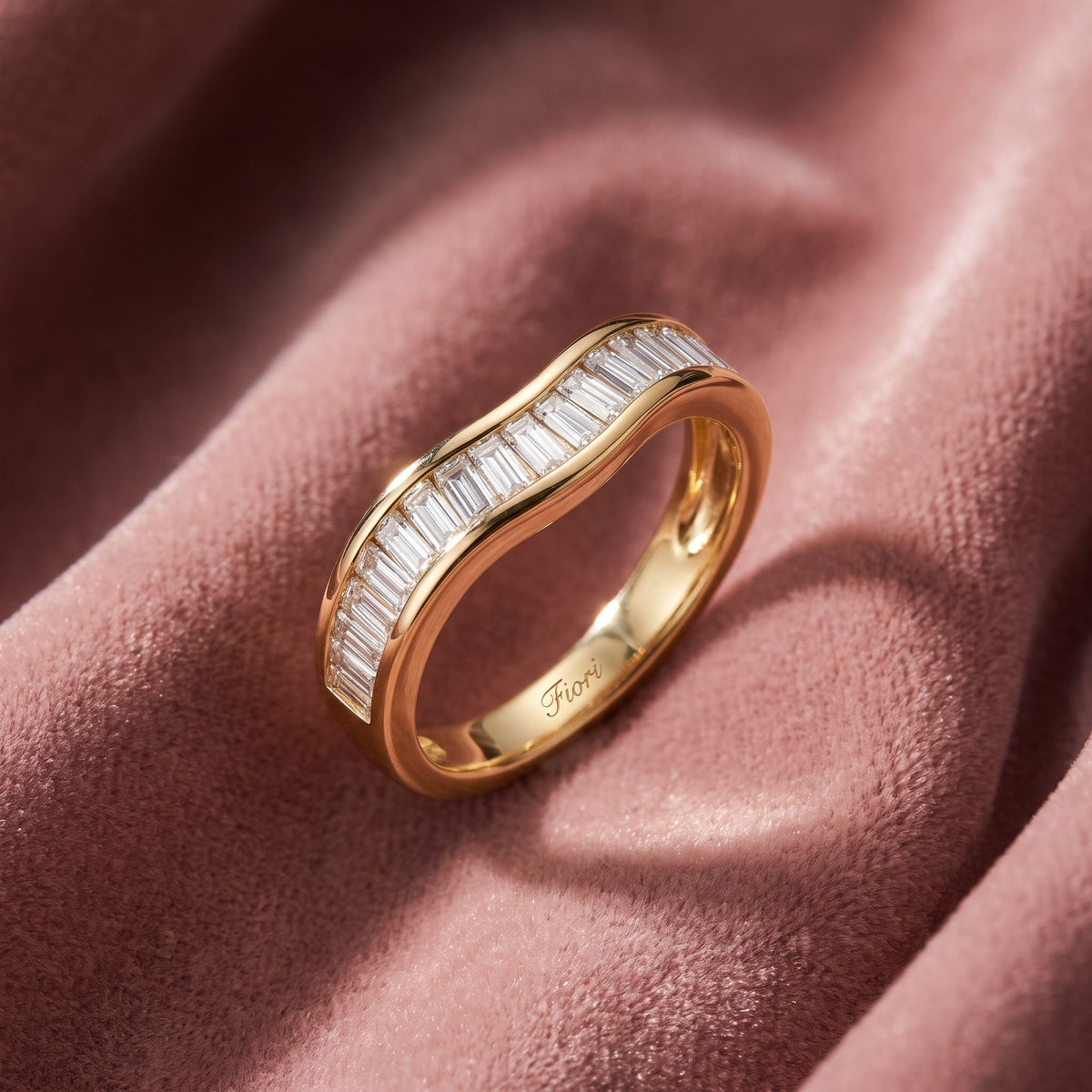 18K Baguette Diamond Eternity Ring — AI cloth, in-house