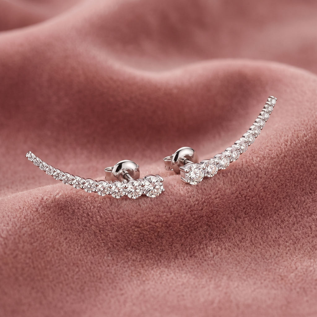 14K Bespoke Diamond Earrings — AI cloth, in-house