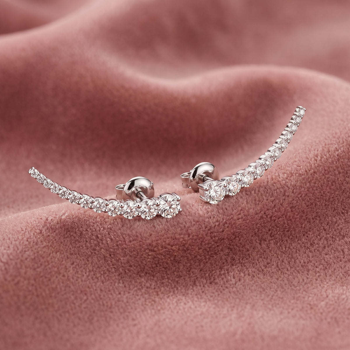 14K Bespoke Diamond Earrings — AI cloth, in-house