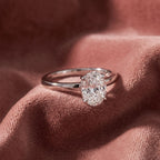 18K Solitaire Oval Diamond Engagement Ring — AI cloth, in-house