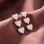 18K Heart Diamond Drop Earrings — AI cloth, in-house