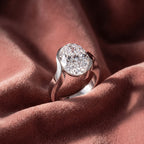 18K Solitaire Oval Diamond Ring — AI cloth, in-house