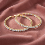 18K Round Diamond Hoop Earrings — AI cloth, in-house