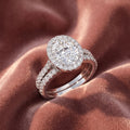 18K Halo Oval Diamond Engagement Ring — AI cloth, in-house