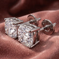 18K Solitaire Round Diamond Earrings — AI cloth, in-house