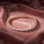 18K Heart Diamond Bracelet — AI cloth, in-house