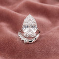 18K Pear Solitaire Diamond Engagement Ring — AI cloth, in-house