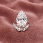 18K Pear Solitaire Diamond Engagement Ring — AI cloth, in-house