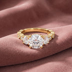 18K Solitaire Round Diamond Engagement Ring — AI cloth, in-house
