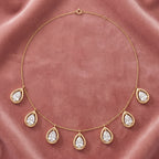 18K Round Diamond Tennis Necklace — AI cloth, in-house