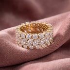 18K Full Eternity Diamond Ring — AI cloth, in-house