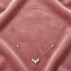 18K Minimalist Charm Diamond Necklace — AI cloth, in-house