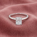 18K Solitaire Emerald-Cut Diamond Ring — AI cloth, in-house