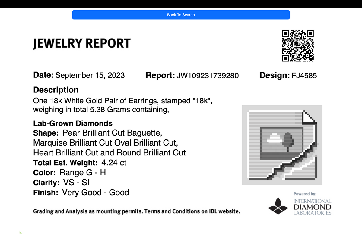 Laboratory certificate