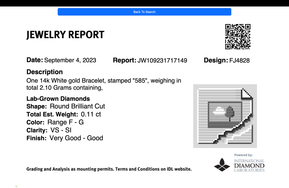 Laboratory certificate