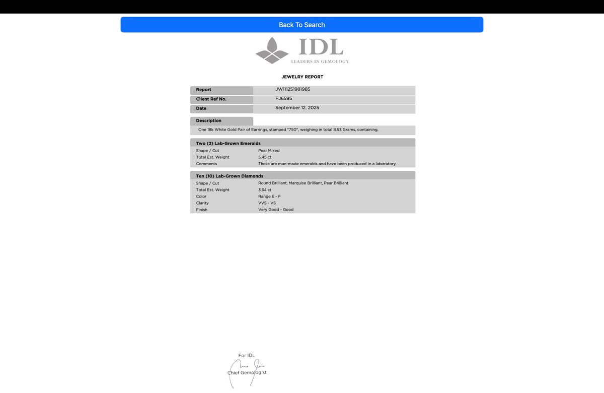 Certificado de laboratorio