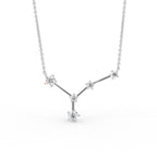 0.23ct 18K Yellow Gold Lab Grown Diamond Constellation Cancer Pendant Necklace