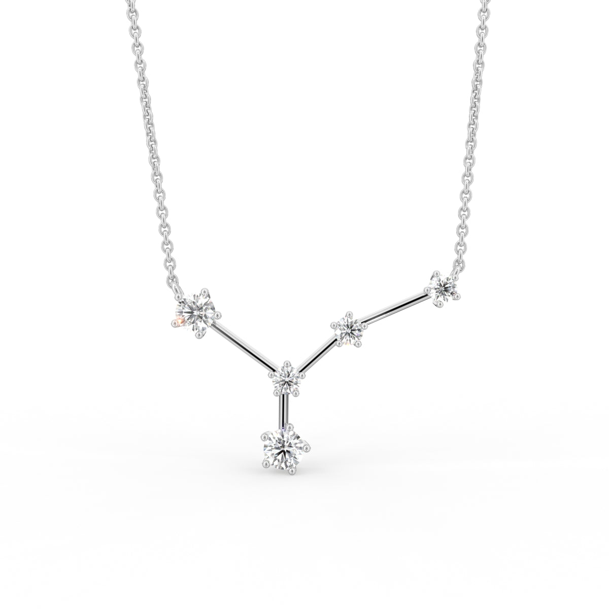 0.23ct 18K Yellow Gold Lab Grown Diamond Constellation Cancer Pendant Necklace