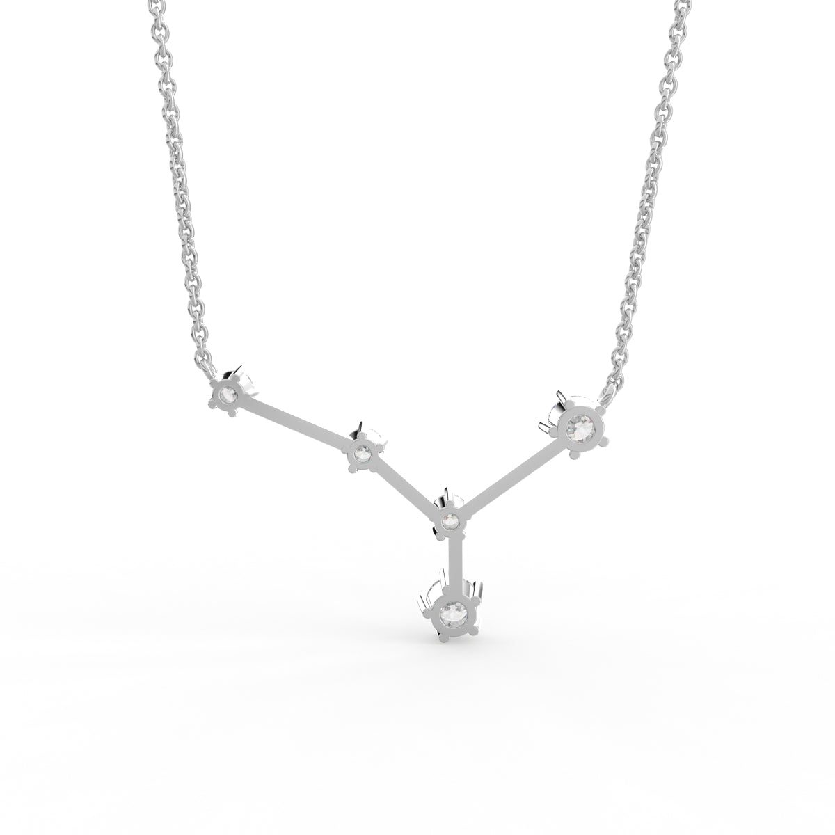 0.23ct 18K Yellow Gold Lab Grown Diamond Constellation Cancer Pendant Necklace