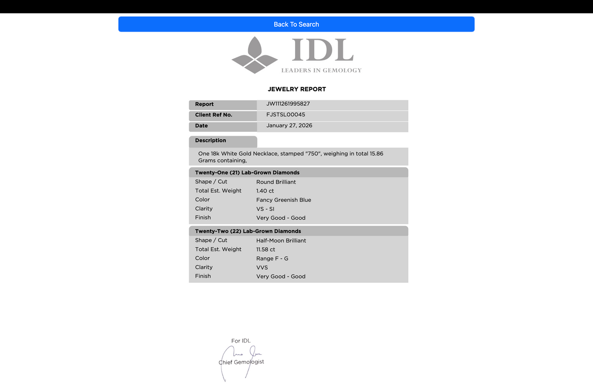 Certificado de laboratorio