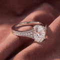 18K Solitaire Oval Diamond Engagement Ring — AI cloth, in-house